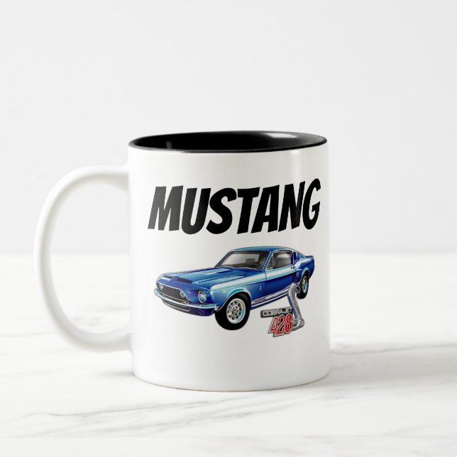 Taza Bicolor Mustang tazón de café de dos tonos (Izquierda)