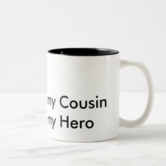 Taza Bicolor my Cousin my Hero (Derecha)