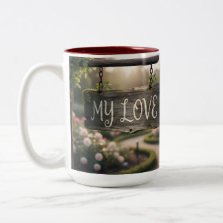 Taza Bicolor My Love Mug | Romantic Coffee Mug Gift for Couples
