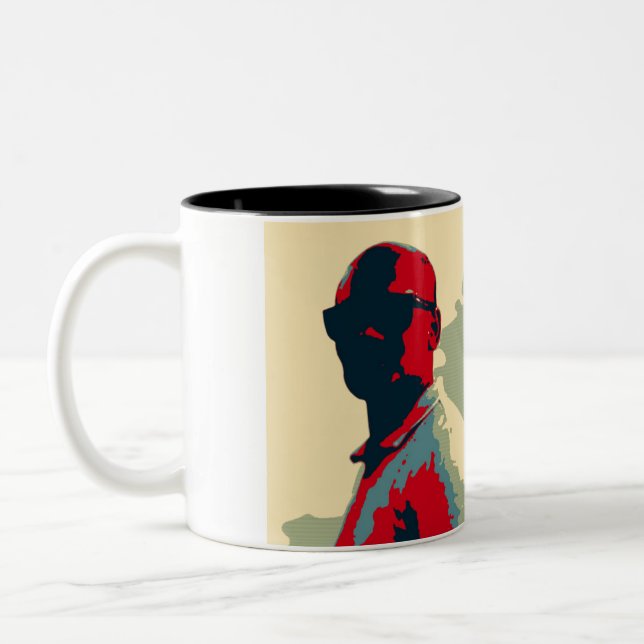 Taza Bicolor Mystery Man Coffee Mug (Izquierda)