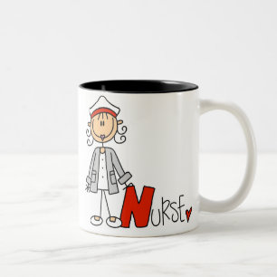 Taza Bicolor N está para la enfermera