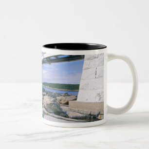 Taza Bicolor NA, EE.UU., Maine, Port Clyde. Punto Marshall