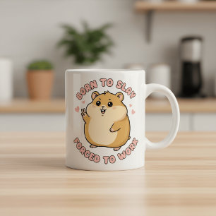 Taza Bicolor Nacida Para Matar Regalo de Hámster para Ella Chis