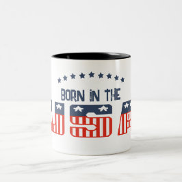 Taza Bicolor Nacido en la Mug Patriótica de los Estados Unidos