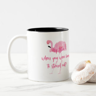 Taza Bicolor Nacido para destacar Flamingo
