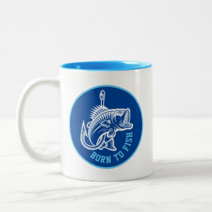 Taza Bicolor Nacido Para Pescado