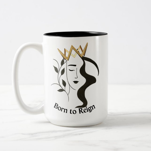Taza Bicolor Nacido para reinar - (Izquierda)