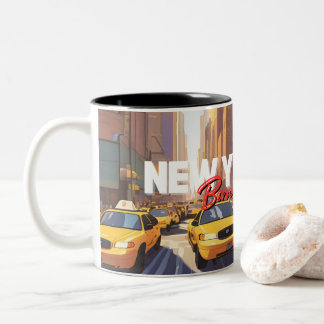 Taza Bicolor Nacido y criado en Nueva York