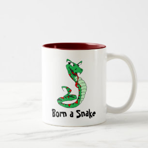 Taza Bicolor Nació una serpiente
