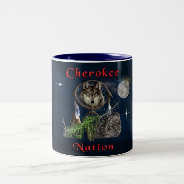 Taza Bicolor Nación de Cherokee (Centro)