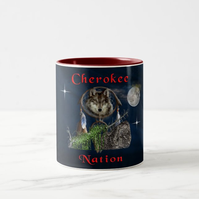 Taza Bicolor Nación de Cherokee (Centro)