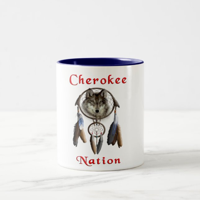 Taza Bicolor Nación de Cherokee (Centro)