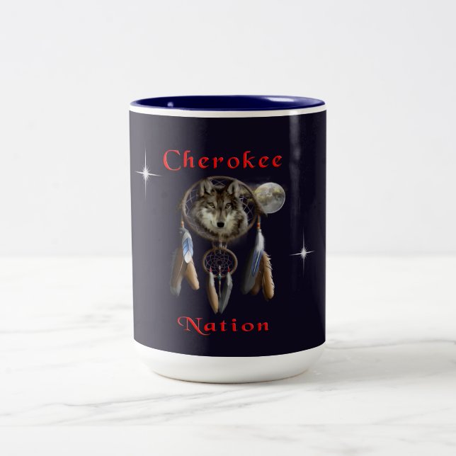 Taza Bicolor Nación de Cherokee (Centro)