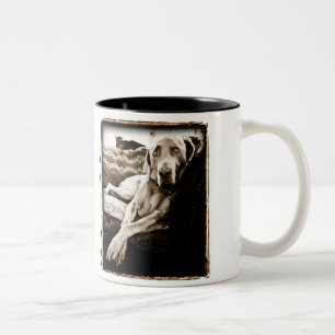 Taza Bicolor Nación de Weimaraner: La silla de Ballou