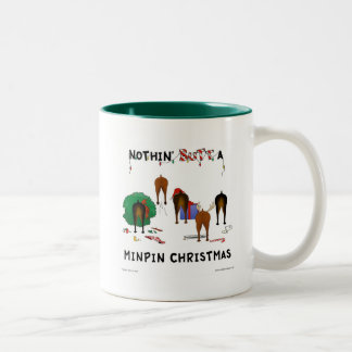 Taza Bicolor Nada empalma navidad de un Pin del minuto