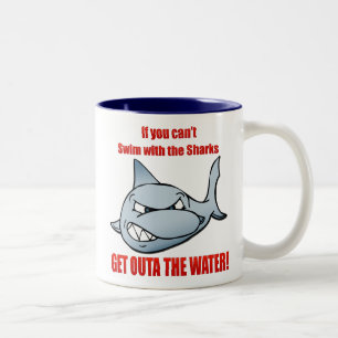 Taza Bicolor Nadada con los tiburones