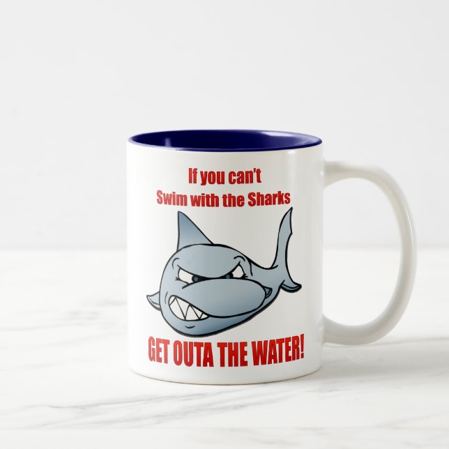 Taza Bicolor Nadada con los tiburones (Derecha)