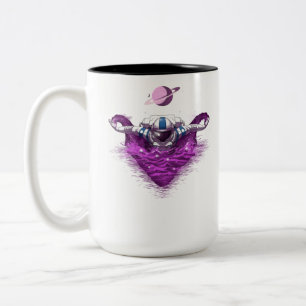 Taza Bicolor Nadador astronauta espacial