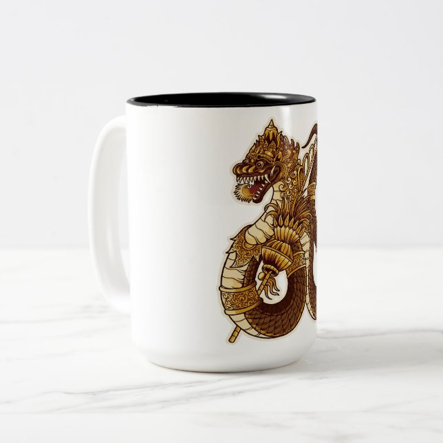 Taza Bicolor Naga de Besukih (Anverso izquierdo)