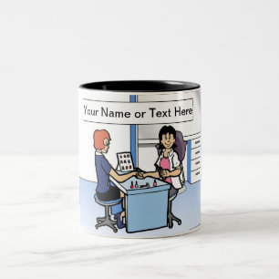 Taza Bicolor Nail Tech de Manicurista Personalizada - Personali