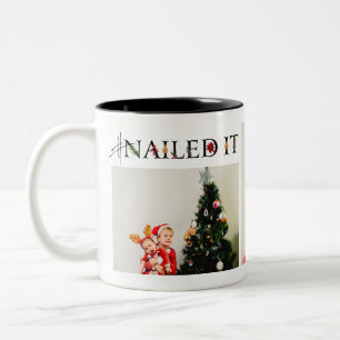 Taza Bicolor #NailsIt Holiday Photo Mug
