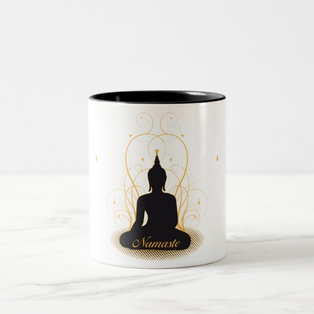Taza Bicolor Namaste elegante Buda (Centro)