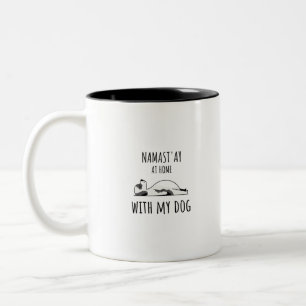 Taza Bicolor Namasté en casa con mi perro