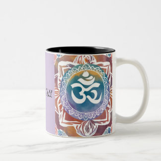 TAZA BICOLOR NAMASTE Y'ALL OHM RETRO VIBES