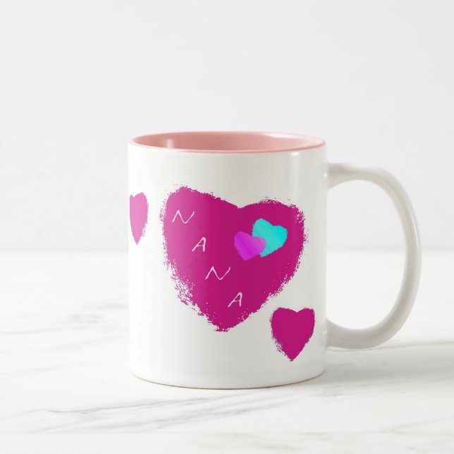 Taza Bicolor Nana Hearts Mug (Derecha)