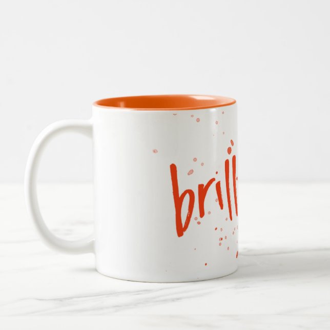 Taza Bicolor Naranja brillante Splash (Izquierda)