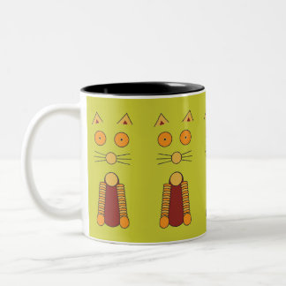TAZA BICOLOR NARANJA CAT