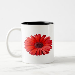 Taza Bicolor Naranja Daisy Cottagecore Botánico