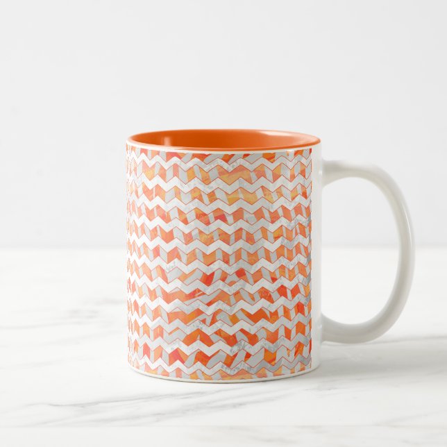 Taza Bicolor Naranja de cebra y blanco (Derecha)