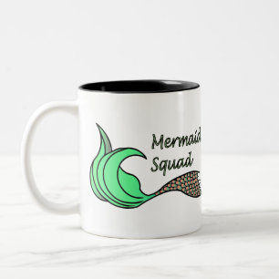 Taza Bicolor Naranja del Escuadrón de Sirenas y Verde.