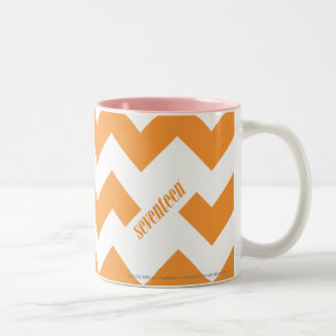 Taza Bicolor Naranja del zigzag