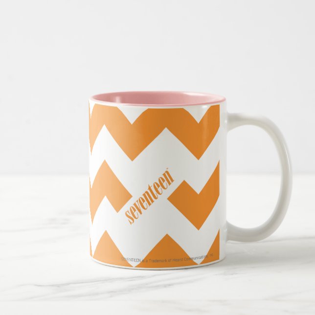 Taza Bicolor Naranja del zigzag (Derecha)