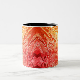 Taza Bicolor Naranja fractal mug