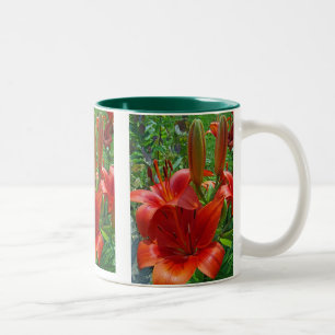Taza Bicolor Naranja Lily Blossoms