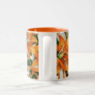 Taza Bicolor Naranja Tiger Lily Crochet