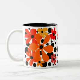 Taza Bicolor Naranja y mugre negra