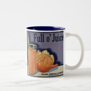 Taza Bicolor Naranjas llenos del jugo de O