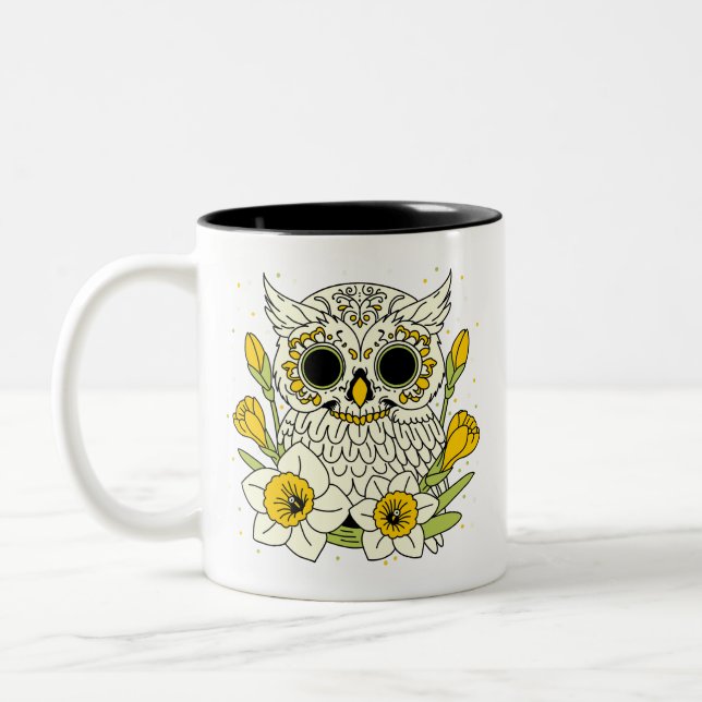 Taza Bicolor Narcissus & Owl Skull (Izquierda)