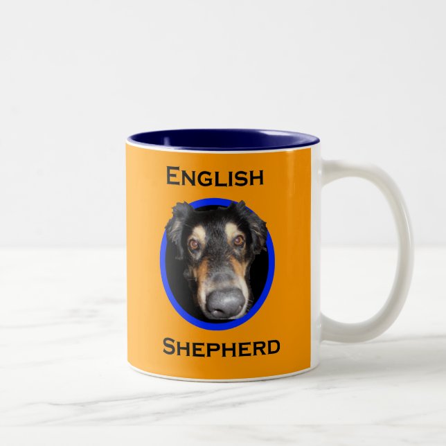 Taza Bicolor Nariz grande del pastor inglés (Derecha)