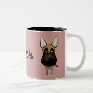 Taza Bicolor Nariz grande Malinois