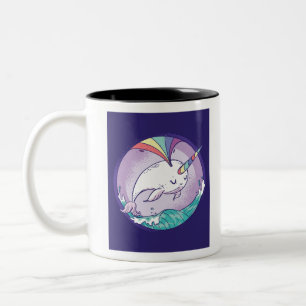 Taza Bicolor Narwhal arcoiris