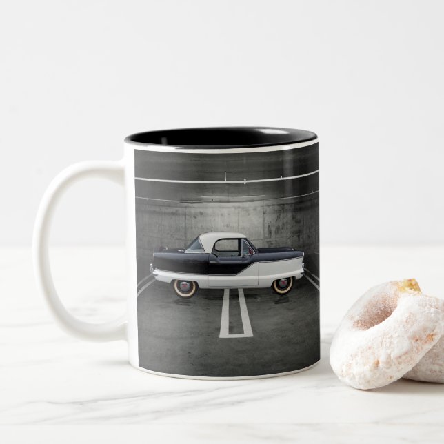 Taza Bicolor Nash negro y blanco (Con donut)