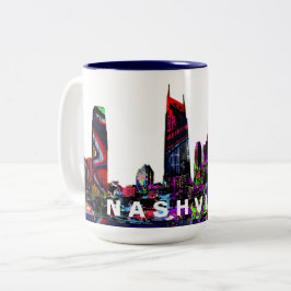 Taza Bicolor Nashville en graffiti