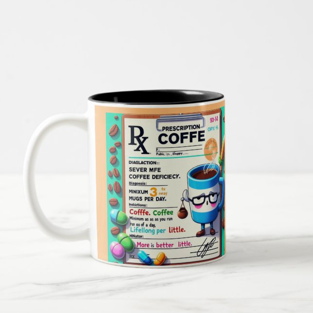 Taza Bicolor NaThuiArt Gracioso café Mug (Izquierda)