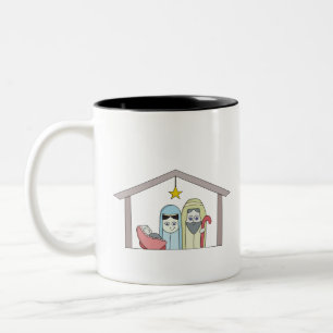 Taza Bicolor Natividad de noche sagrada