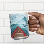 Taza Bicolor Naturaleza acuarela moderna Véase La Cita Mundial<br><div class="desc">Naturaleza acuarela moderna Véase La Cita Mundial</div>